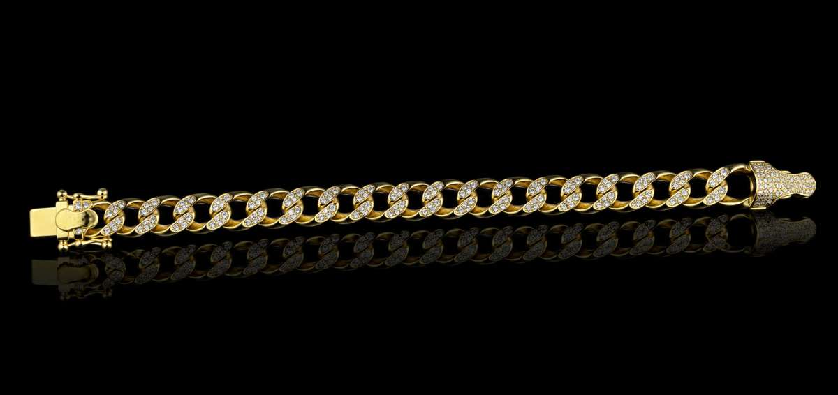 Pave Miami Cuban chain bracelet