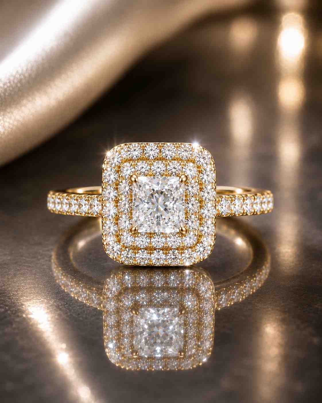 Princess-Cut Diamond Engagement Ring