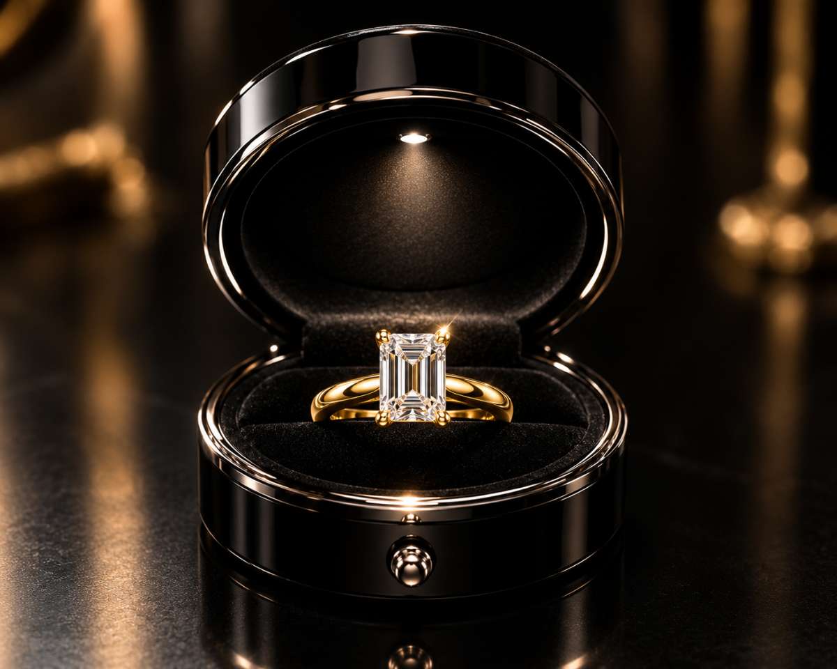 Emerald-cut Diamond Ring