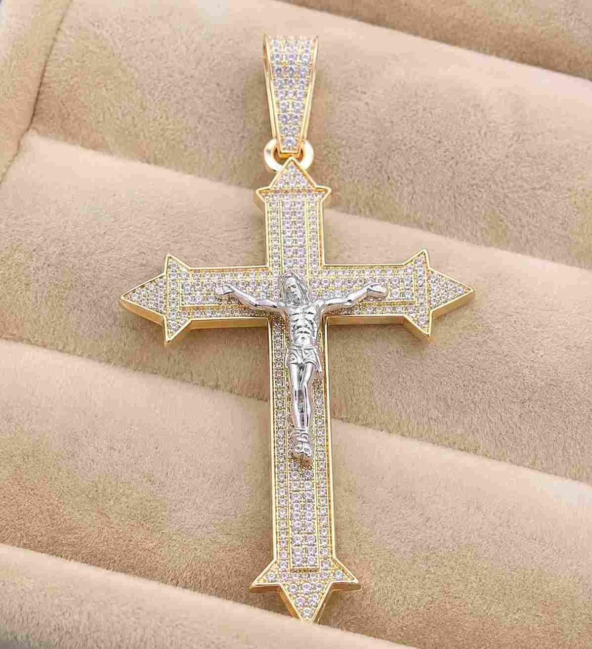 Gold crucifix pendant