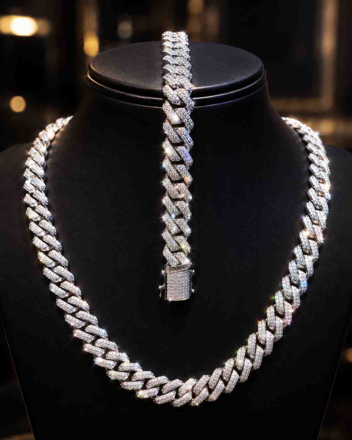 Cuban Chain With Bracelet in 925