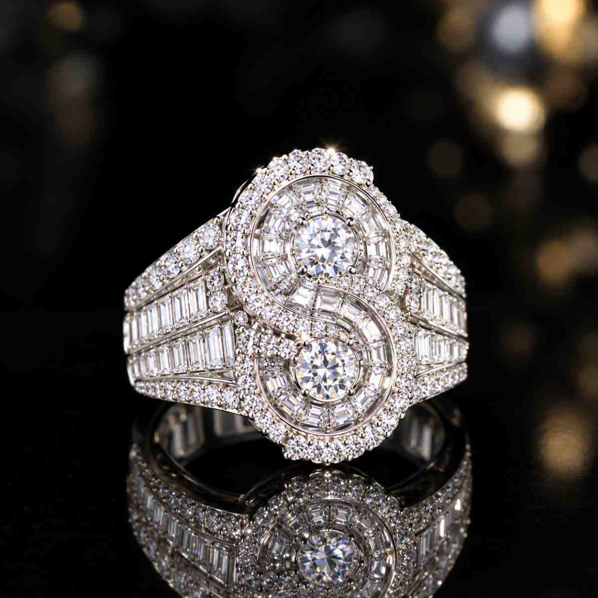 Moissanite Dollar  Ring