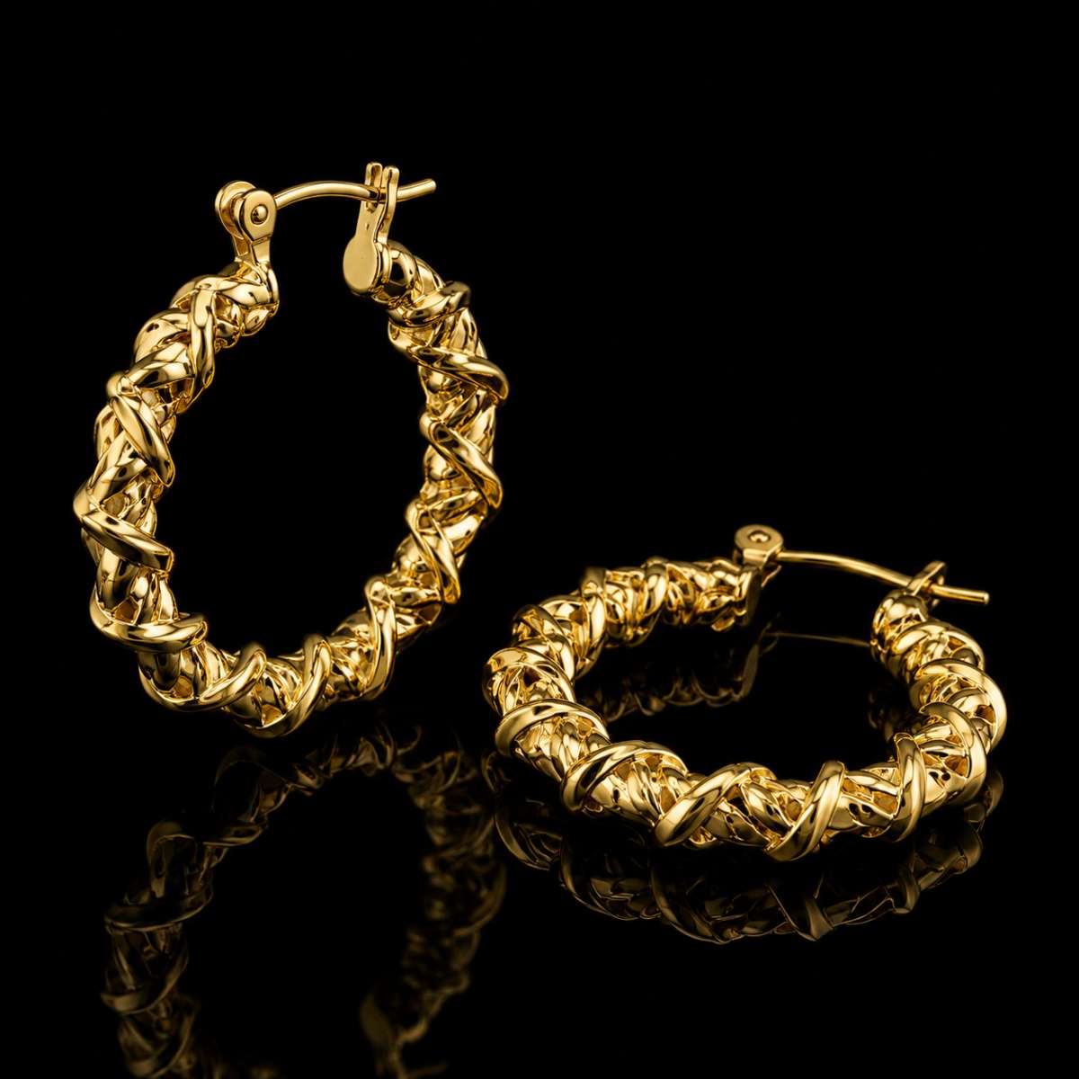 Gold 14K Hoop Earrings - Image 2