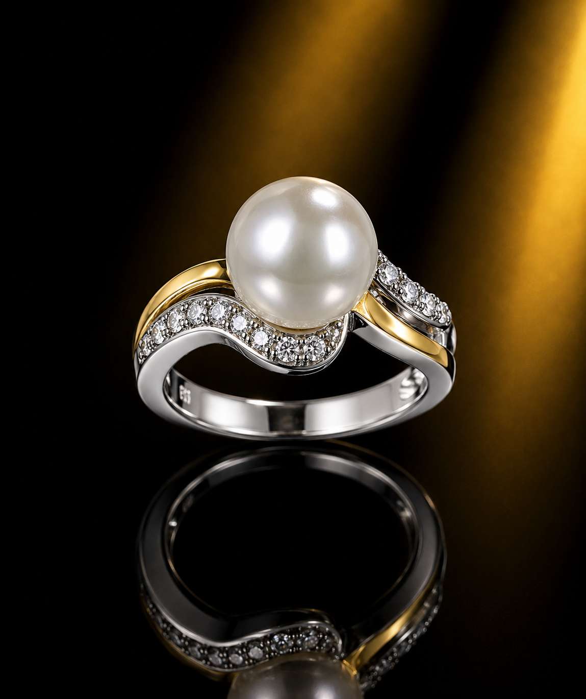 Moissanite Opal Ring - Image Main