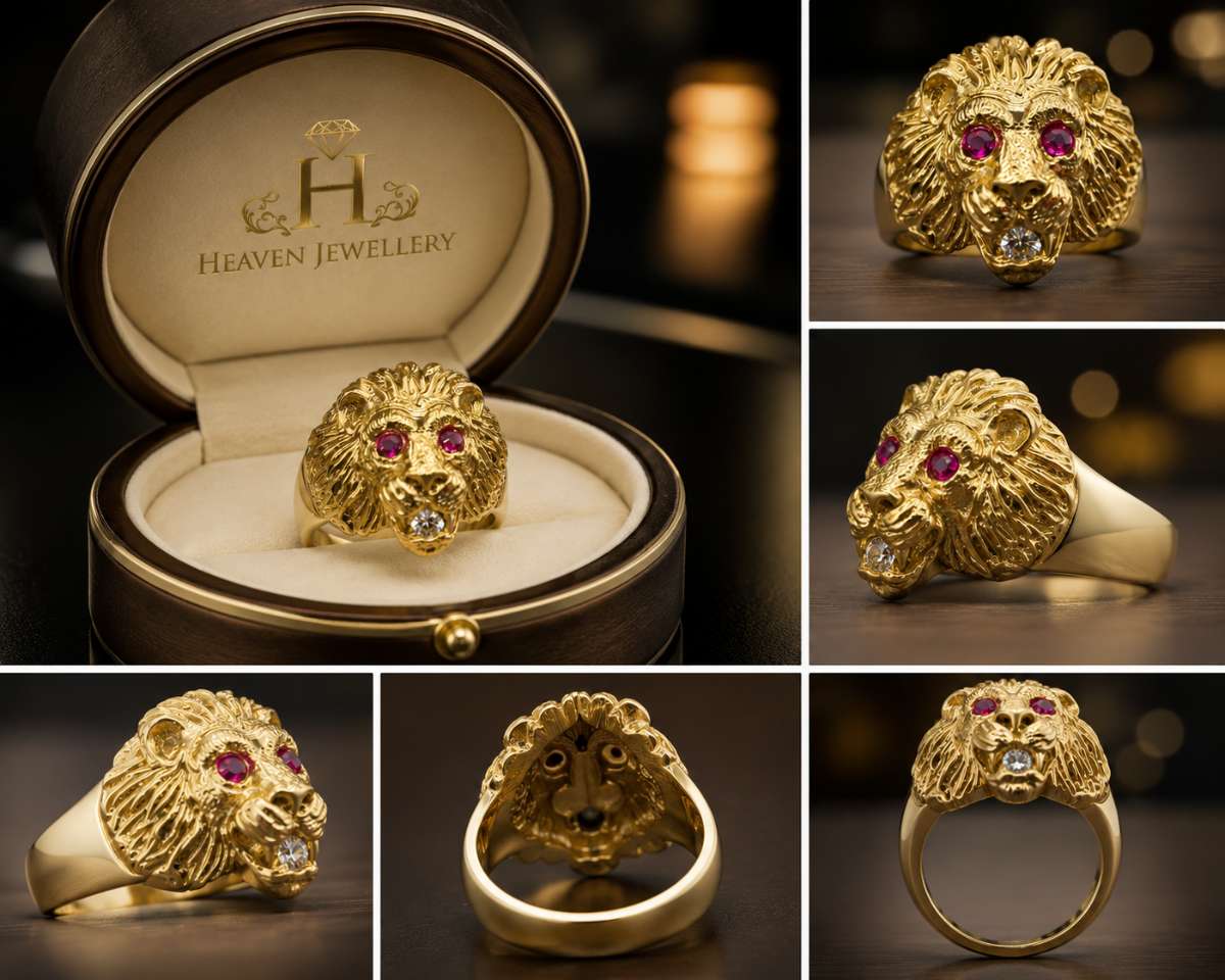 Lion Gold Ring 14k - Image Main