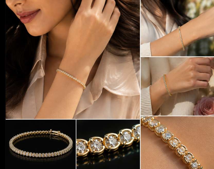 Round Diamond Tennis Bracelet - Image Main