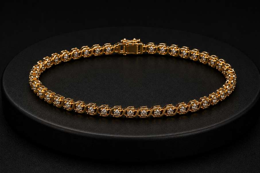 Vintage S Link Diamond Tennis Bracelet - Image Main