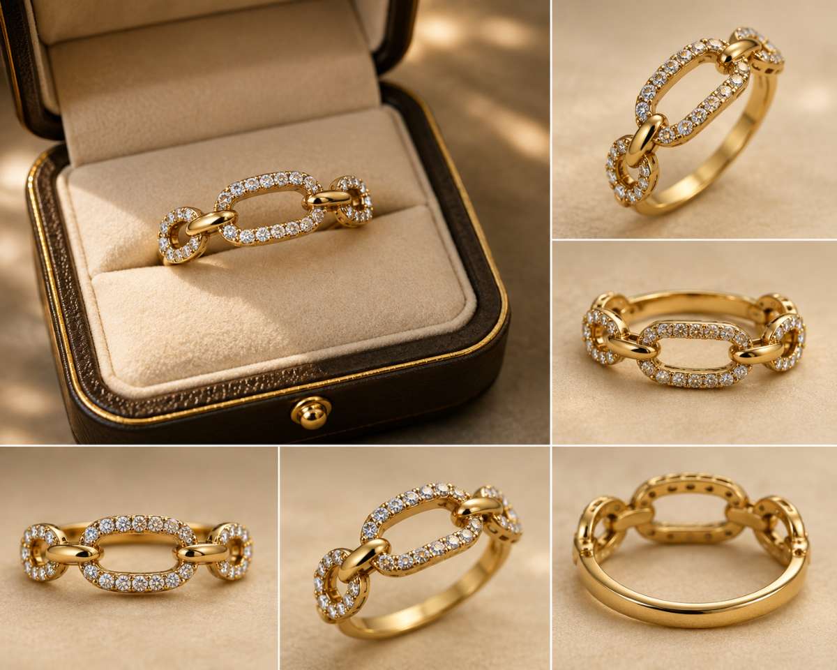 Diamond Link Engagement Ring - Image Main