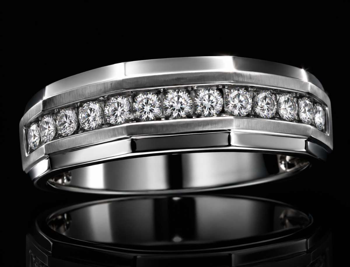 Men's Diamonds  Wedding Band - Image Main