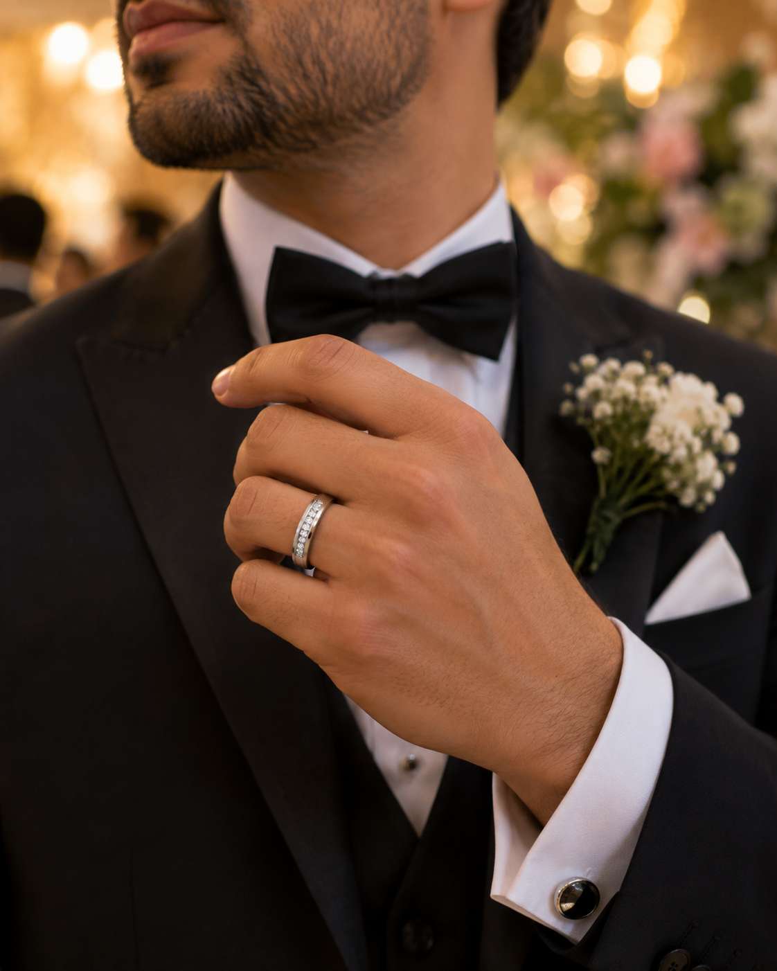 Men's Diamonds  Wedding Band - Image 3