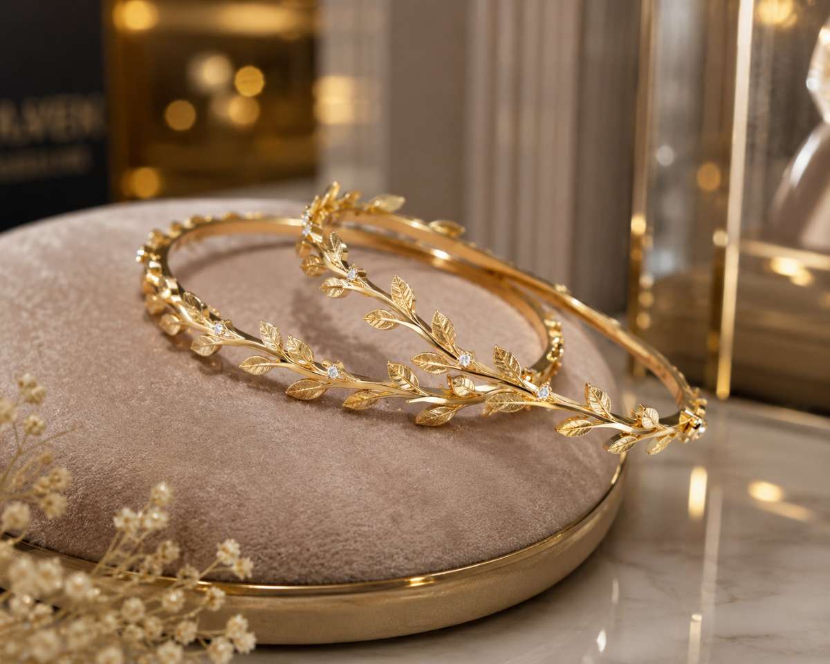 Leaf-design bangles - Image Main