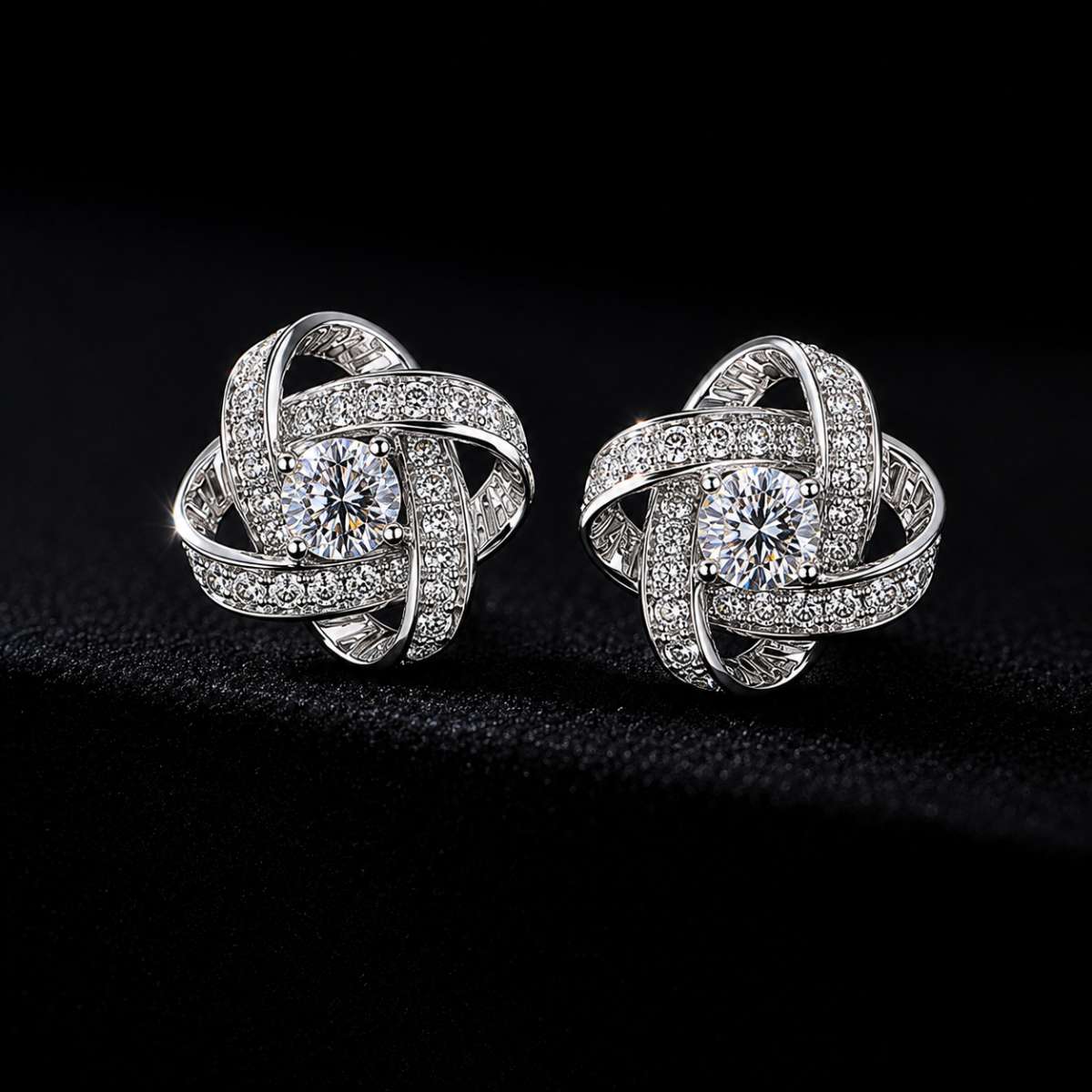 Moissanite Earrings - Image Main