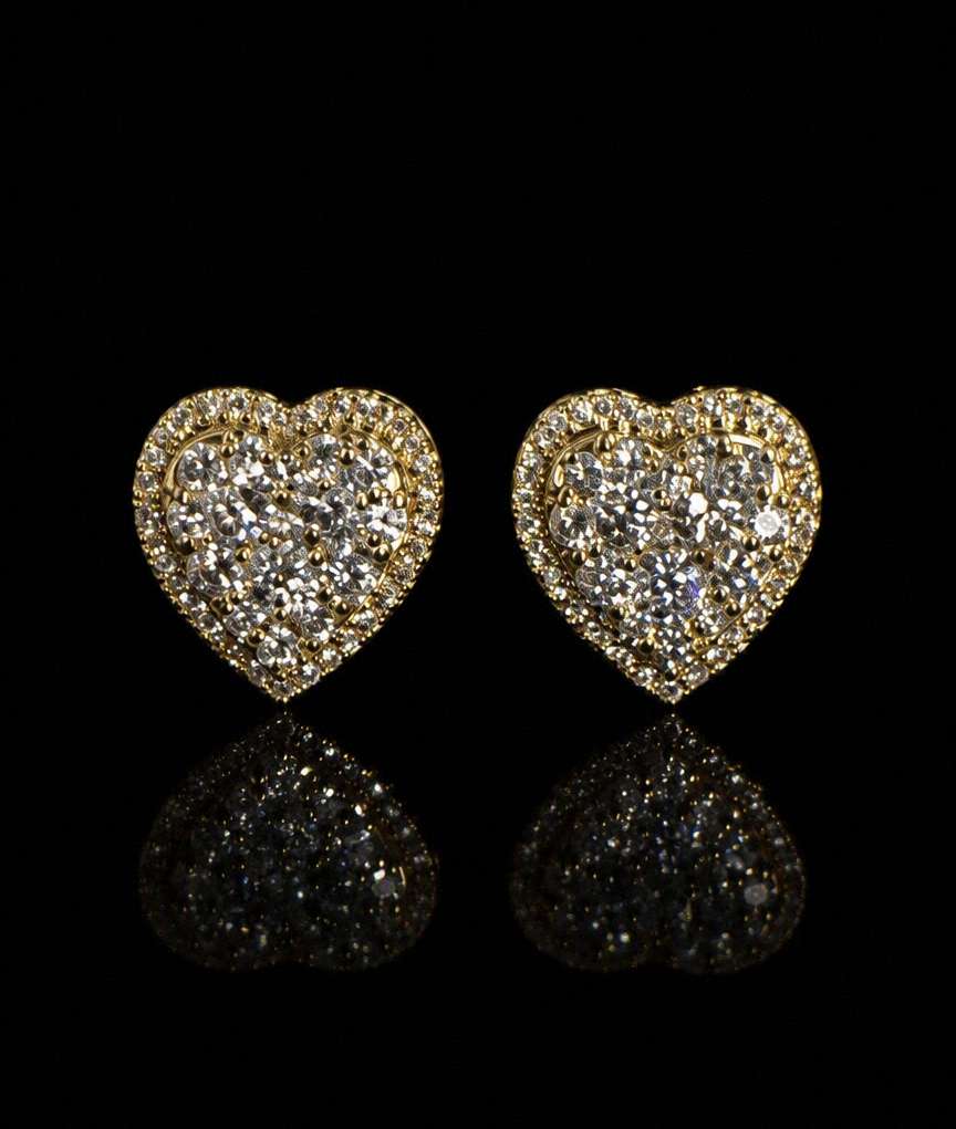 Diamond Heart Earrings - Image Main