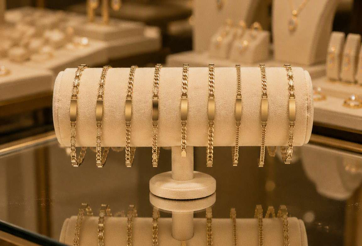 Mini Gold Figaro Bracelet - Image 3