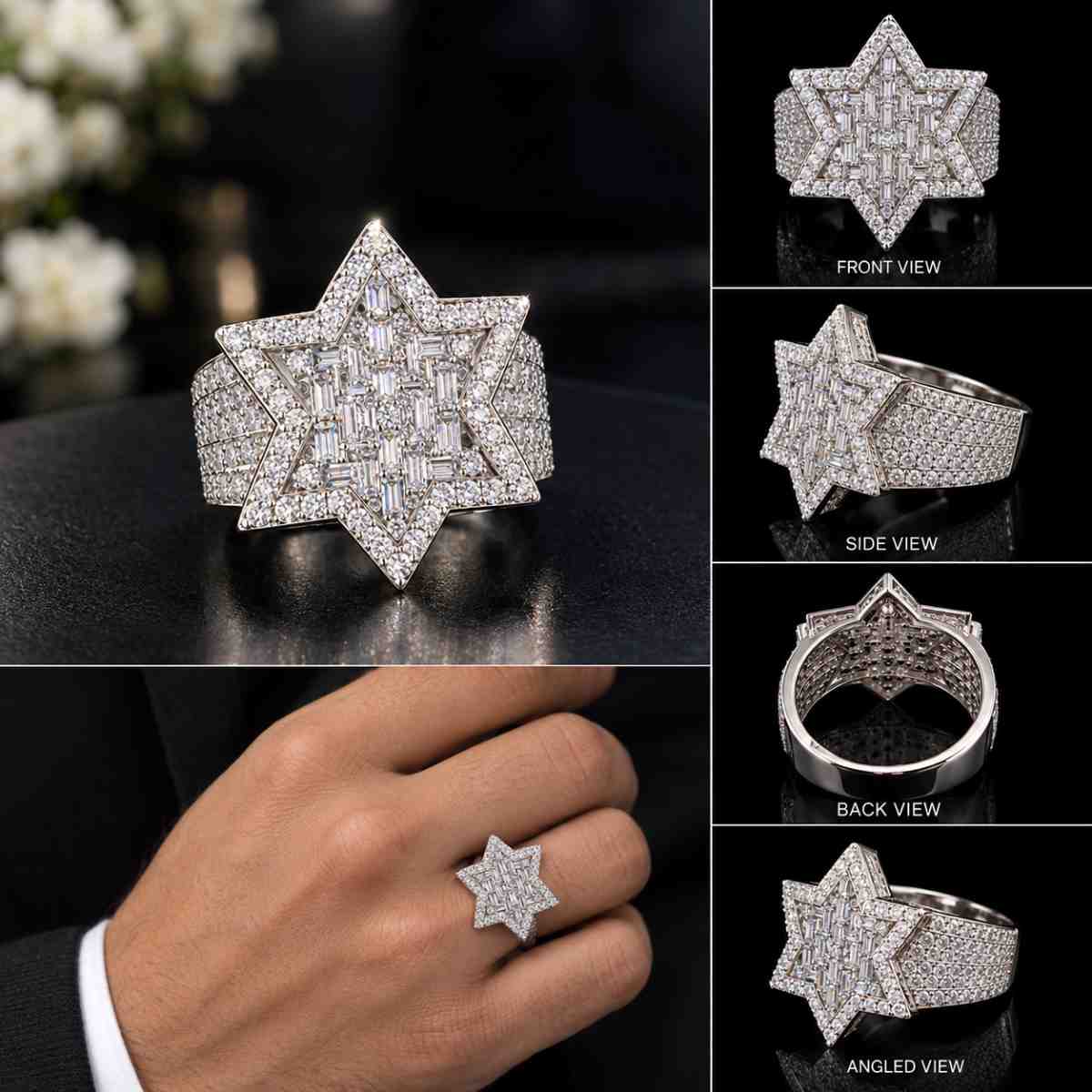 Moissanite Star Ring - Image 2