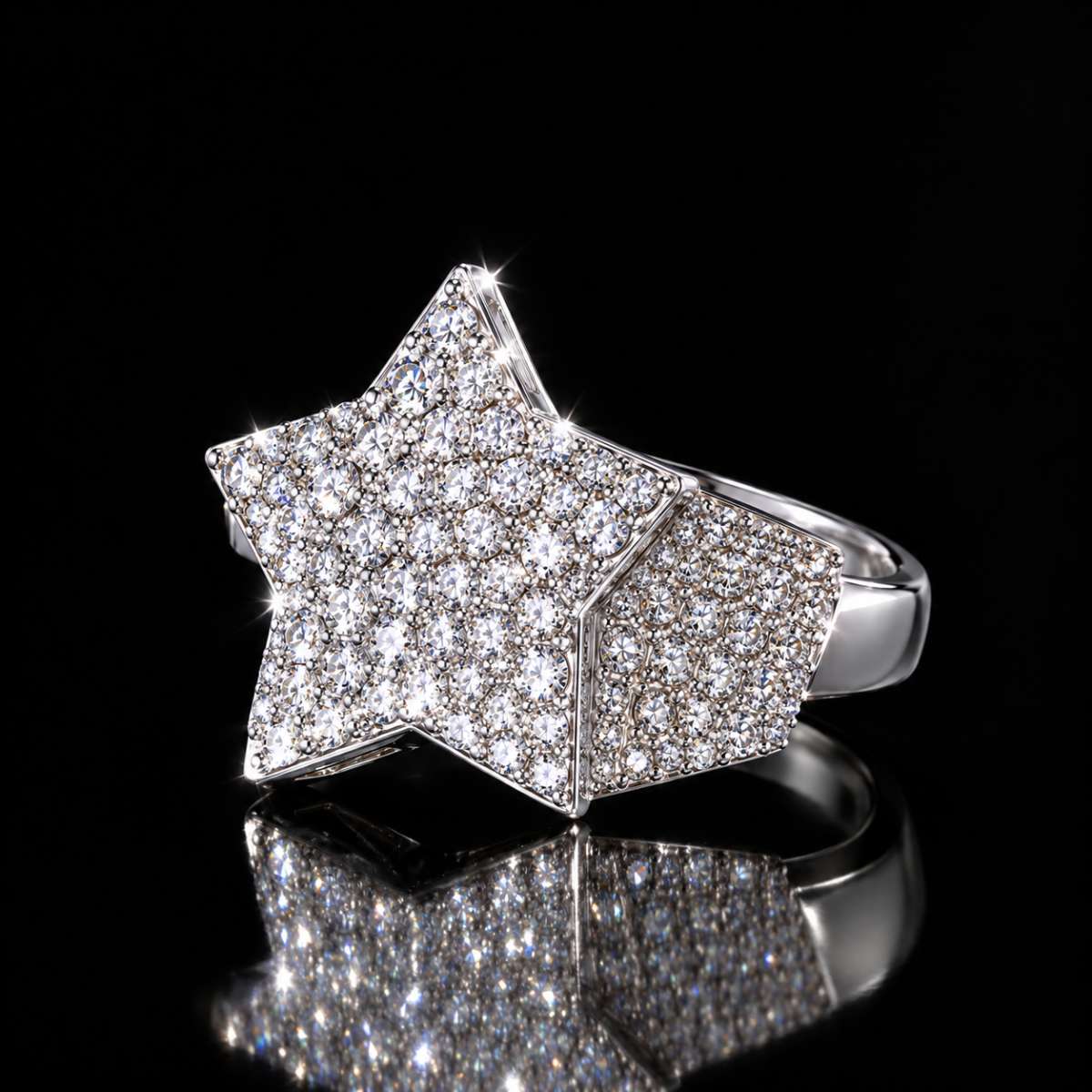 Moissanite Star Ring - Image Main